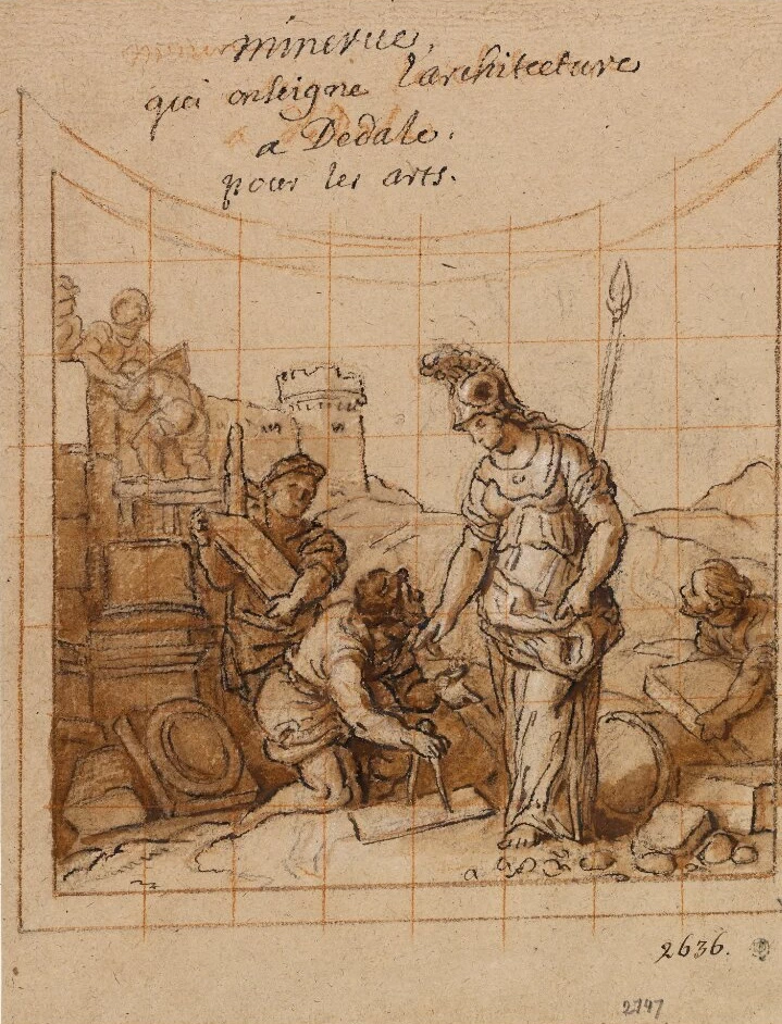 Minerva insegna l'architettura di Dedalo - Museo Nazionale, Stoccolma